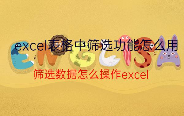 excel表格中筛选功能怎么用 筛选数据怎么操作excel？